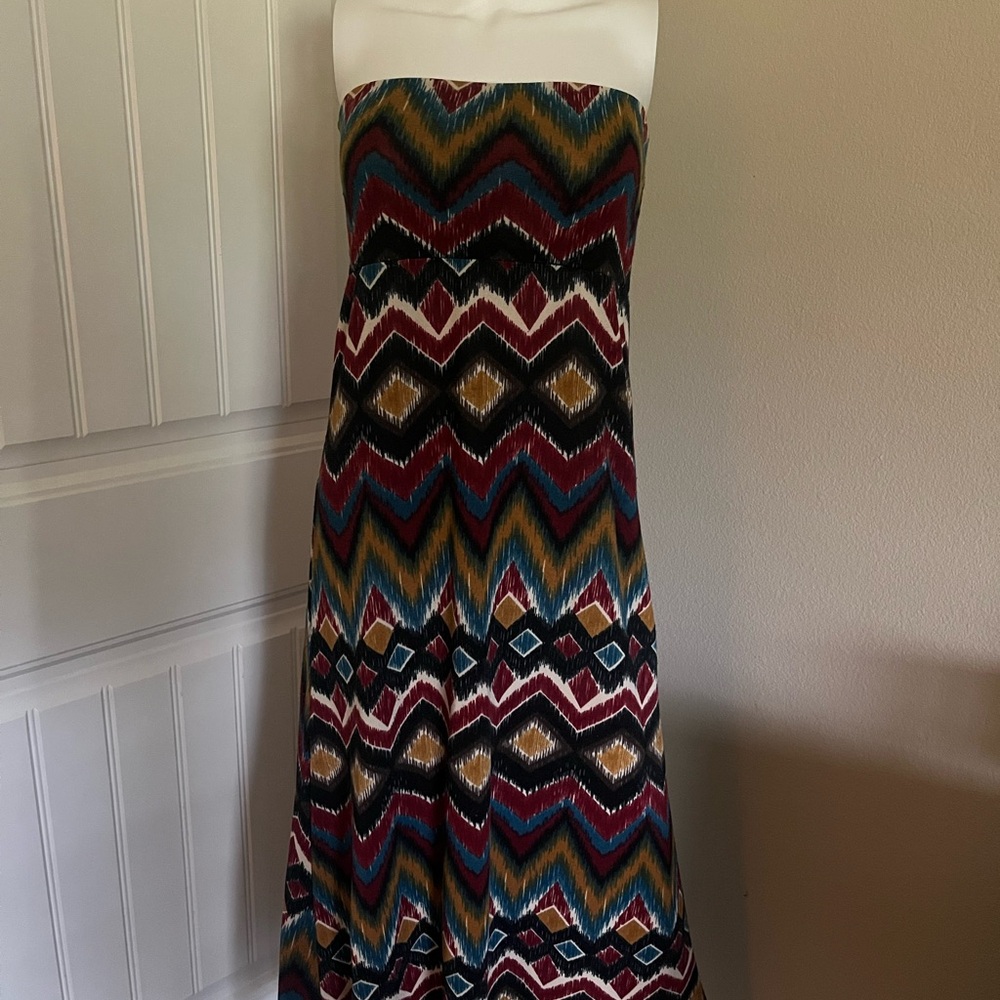 Western Boho Strapless Maxi Dress / Skirt